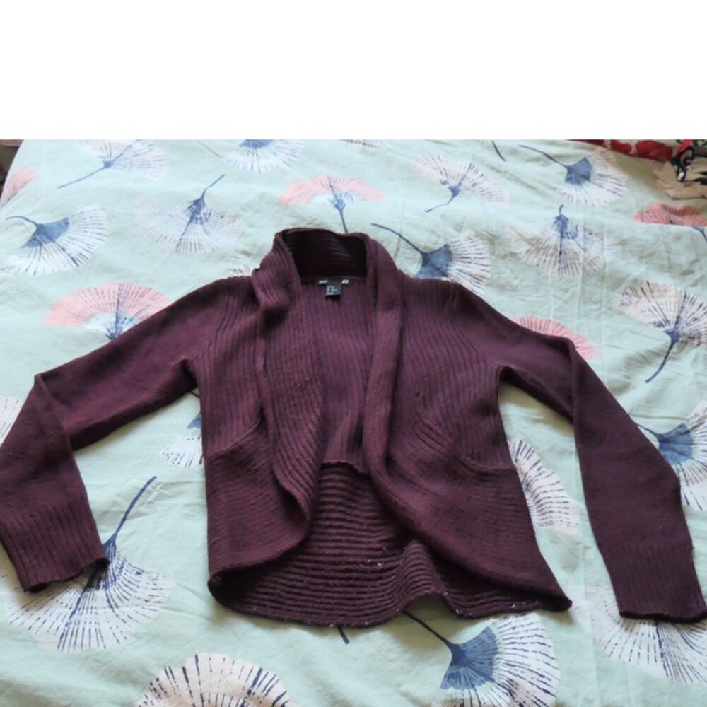 Burgundy cardigan, XS, H&M